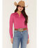 Image #3 - Idyllwind Women's Solid Long Sleeve Pullover Western Riding Shirt, Fuchsia, hi-res