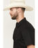 Image #2 - Gibson Men's Solid Short Sleeve Western Shirt - Tall, Black, hi-res