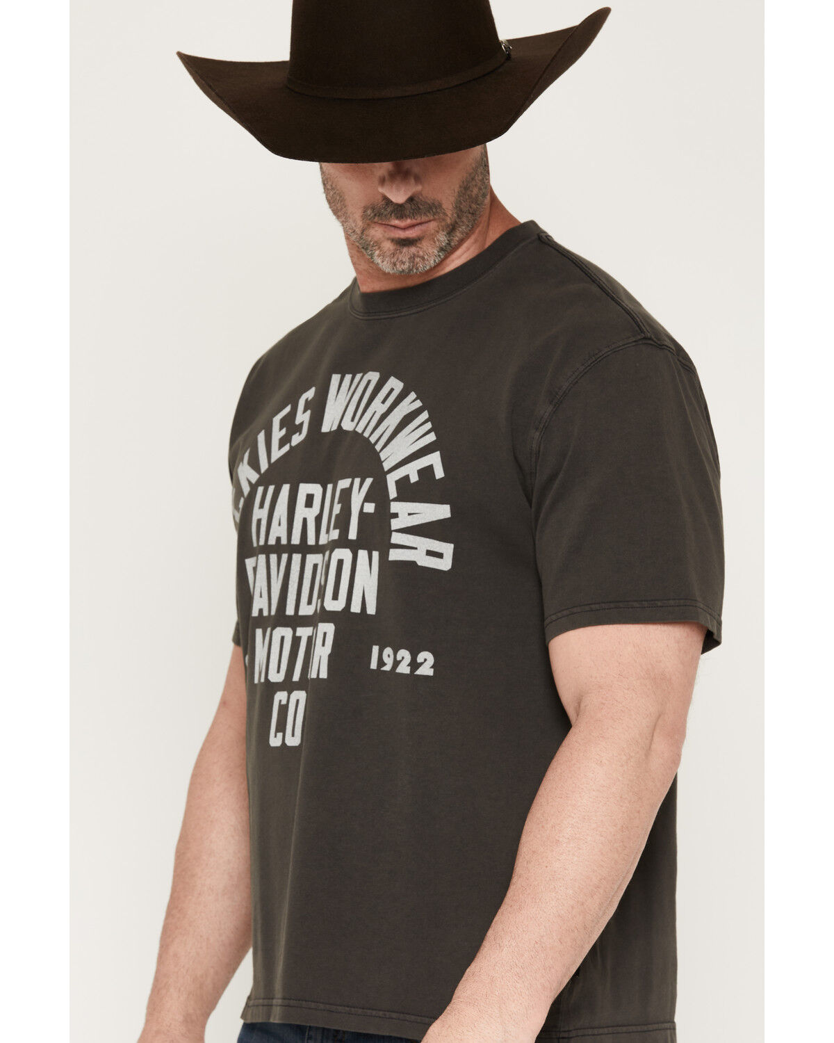 Image #2 - Dickies X Harley Davidson Men's Logo Short Sleeve Graphic T-Shirt, Black, hi-res