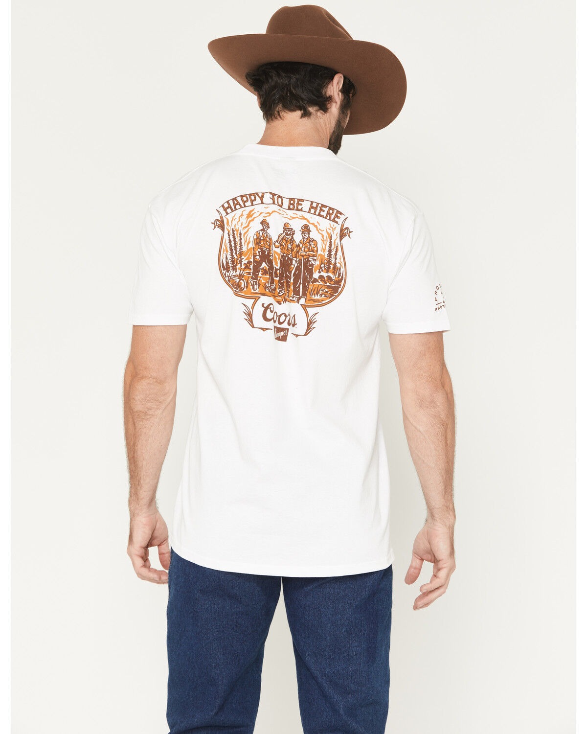 Image #1 - Seager X Coors Banquet Men's Hotshots Short Sleeve Graphic T-Shirt, White, hi-res