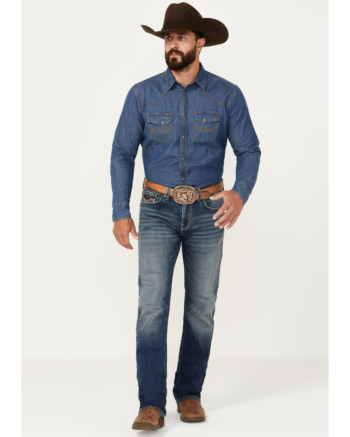 Image #1 - Cody James Men's Sundance Wash Jackson Slim Straight Stretch Denim Jeans, Medium Wash, hi-res