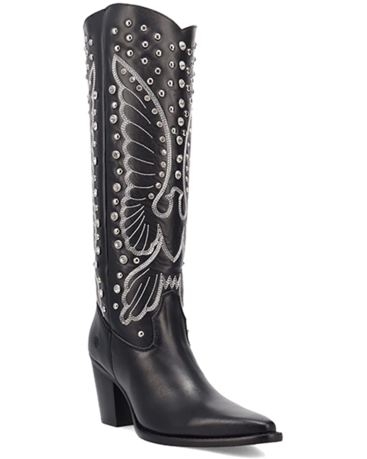 Image #1 - Dingo Women's Diamonds Forever Tall Western Boots - Round Toe, Black, hi-res