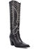 Image #1 - Dingo Women's Diamonds Forever Tall Western Boots - Round Toe, Black, hi-res