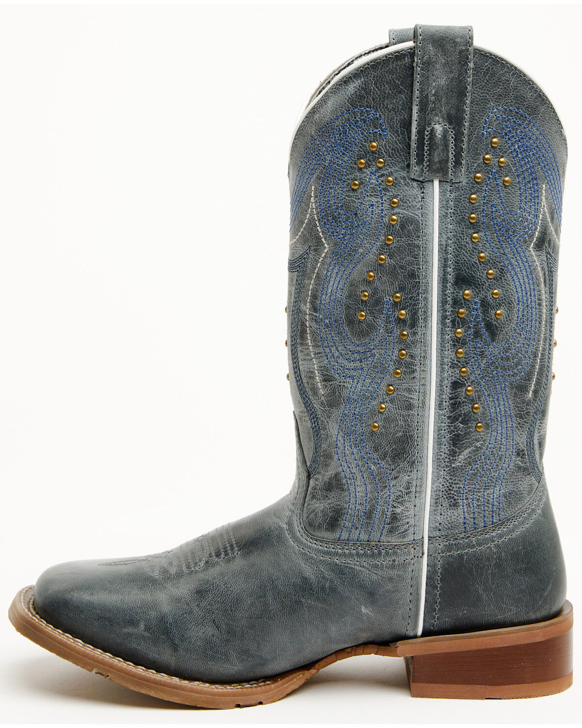 Image #3 - Laredo Women's Chic Performance Western Boots - Broad Square Toe, Blue, hi-res