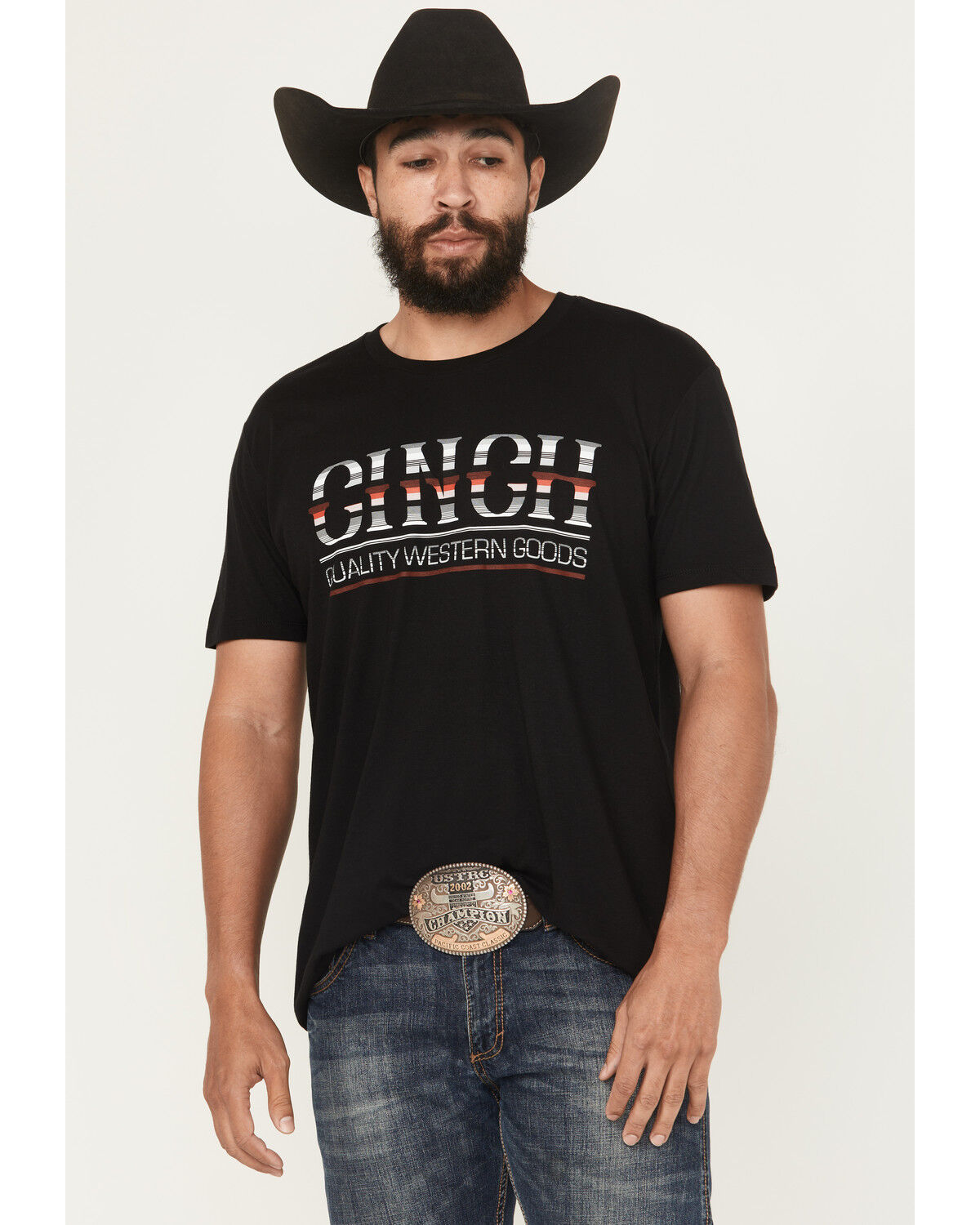 Image #1 - Cinch Men's Quality Western Goods Short Sleeve Graphic T-Shirt, Black, hi-res