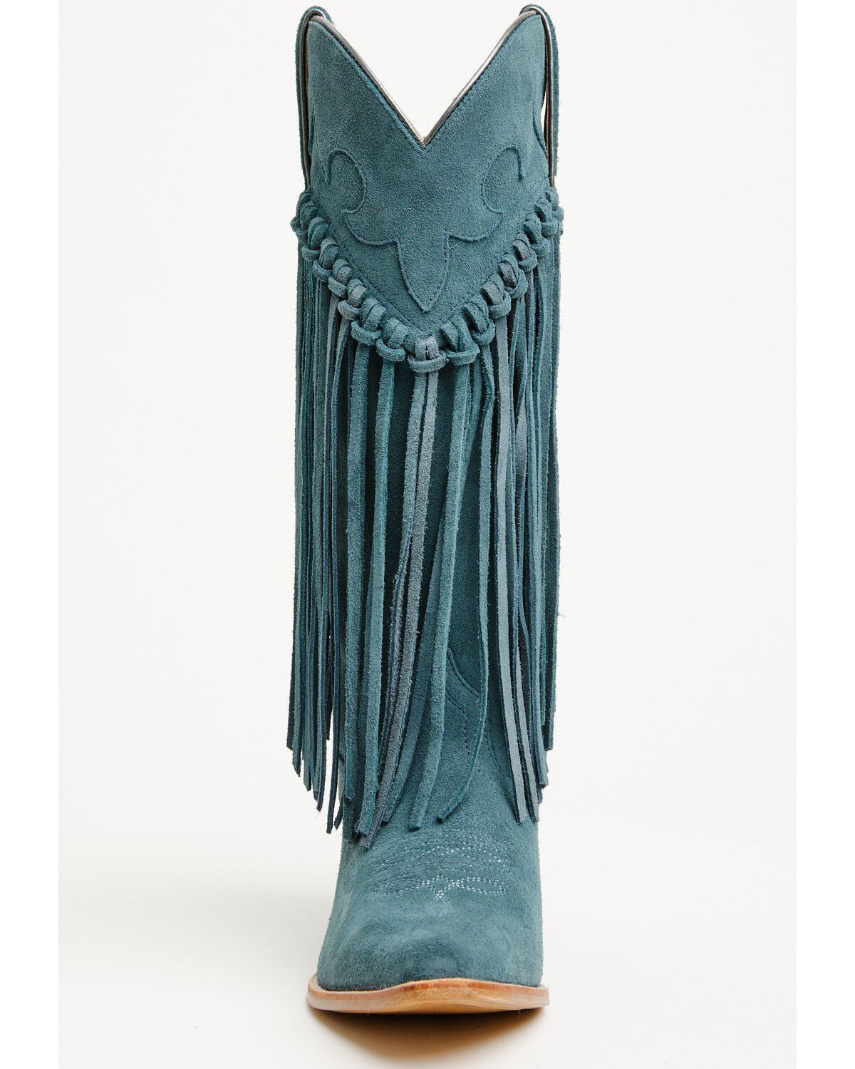 Image #4 - Idyllwind Women's Sterling Suede Fringe Western Boots - Snip Toe, Blue, hi-res