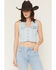 Image #1 - Levi's Women's Light Wash Denim Racer Vest, Light Wash, hi-res