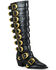 Image #1 - Azalea Wang Women's Graziana Exotic Print Western Boots - Snip Toe, Black, hi-res