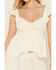 Image #5 - Cleo + Wolf Women's Flutter Solid Sleeveless Shirt, Ivory, hi-res