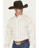 Image #2 - George Strait by Wrangler Men's Plaid Print Long Sleeve Button-Down Stretch Western Shirt - Big, Cream, hi-res
