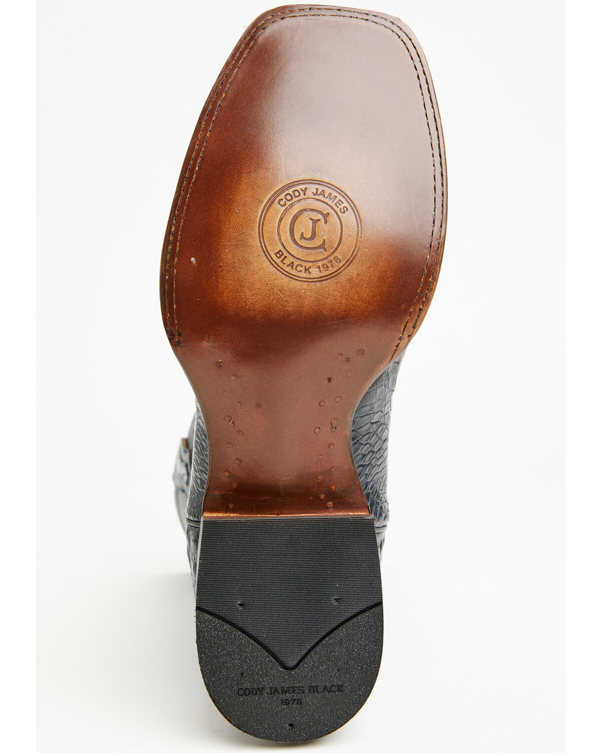 Image #7 - Cody James Black 1978&reg; Men's The Hayward Exotic Caiman Western Boots - Broad Square Toe, Navy, hi-res