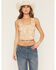 Image #1 - Shyanne Women's Reyna Paisley Print Corset Top, Taupe, hi-res