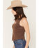 Image #2 - Shyanne Women's Robin Hat Graphic Tank Top, Dark Brown, hi-res