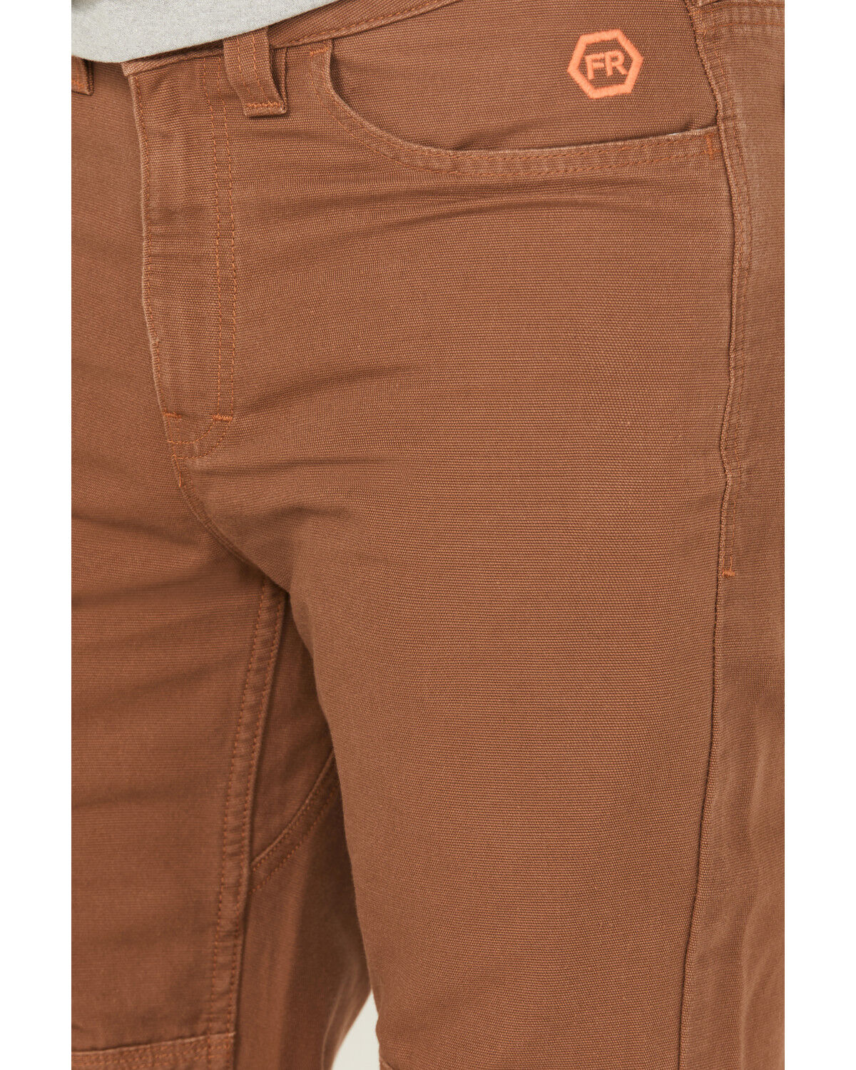 Image #2 - Hawx Men's FR Double Front Straight Canvas Pants - Big, Medium Brown, hi-res