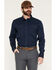 Image #1 - Cody James Men's FR Medora Solid Long Sleeve Snap Work Short, Navy, hi-res