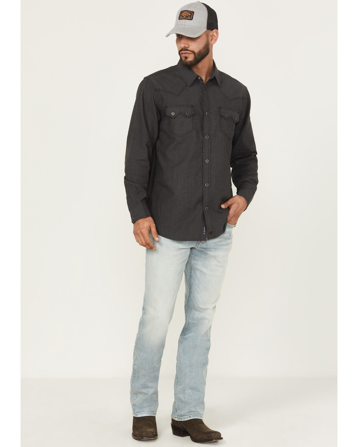 Image #1 - Moonshine Spirit&reg;  Men's Gotham Wash Decker Slim Straight Stretch Denim Jeans, Light Wash, hi-res