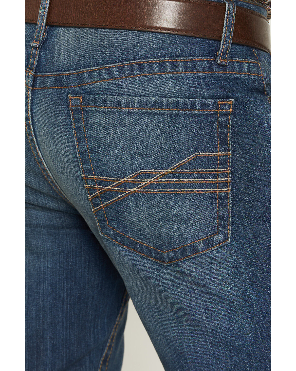 Image #4 - Cinch Men's Ian Dark Wash Slim Bootcut Stretch Denim Jeans, Indigo, hi-res
