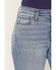 Image #2 - Haala Women's Vintage Medium Wash Bella Trouser Flare Stretch Denim Jeans, Light Wash, hi-res
