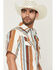 Image #2 - Gibson Trading Co Men's Retro Stripes Short Sleeve Snap Western Shirt -Tall, Rust Copper, hi-res