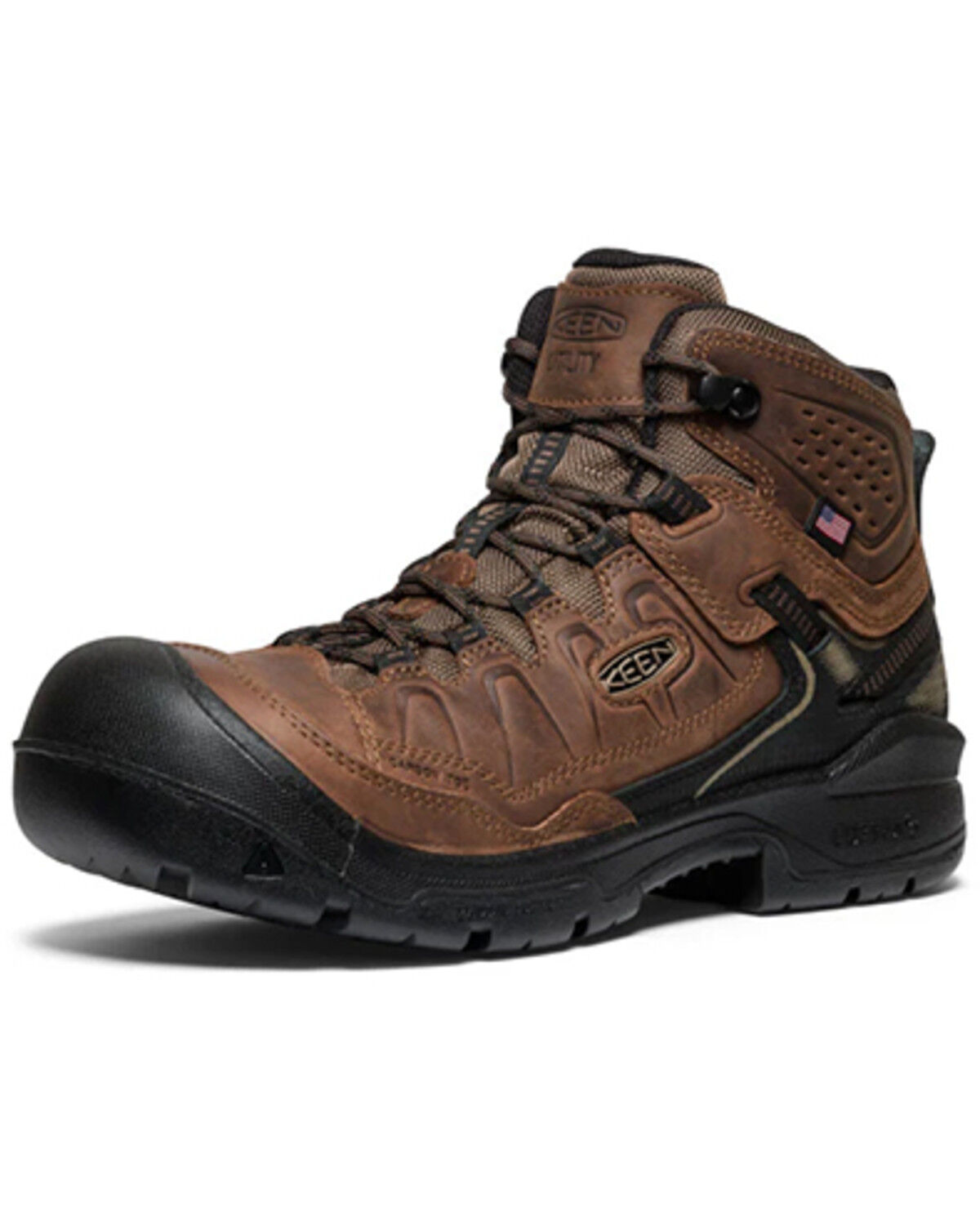 Image #2 - Keen Men's Targhee IV Waterproof Work Boots - Carbon Toe, Brown, hi-res