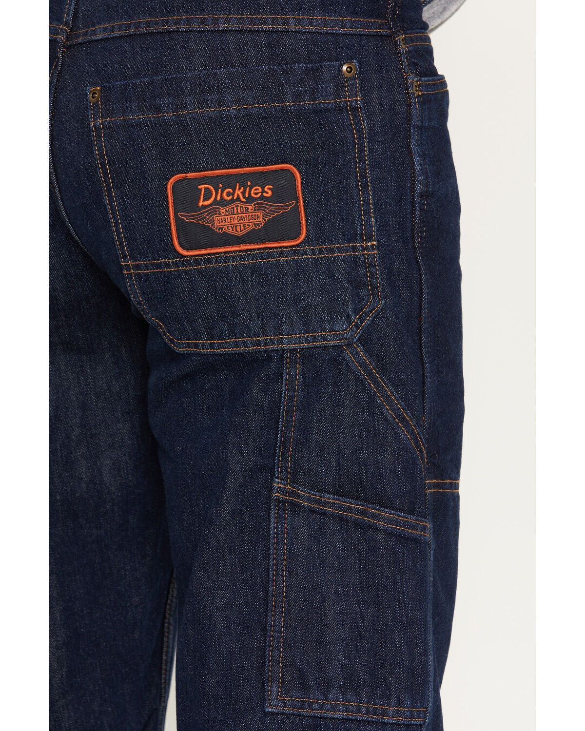 Image #4 - Dickies X Harley Davidson Men's Double Knee Carpenter Jeans, Dark Wash, hi-res