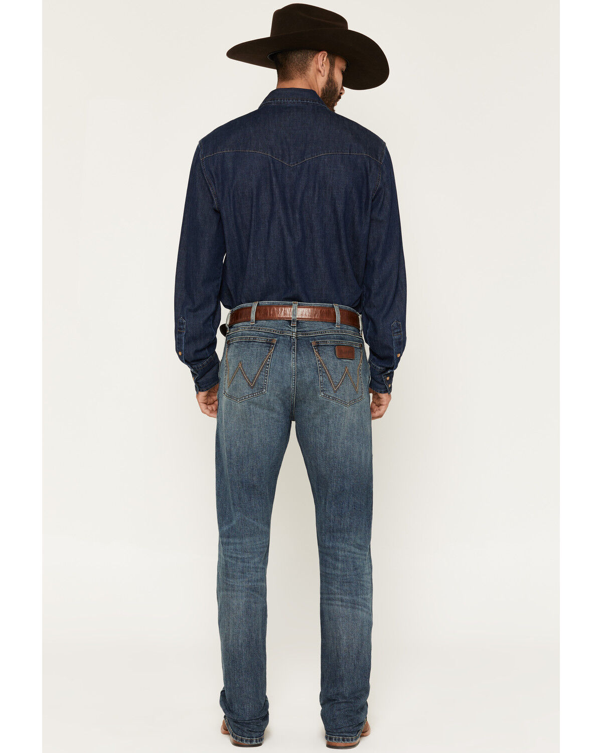 Image #3 - Wrangler Retro Men's 77MWZ Henry Medium Wash Slim Bootcut Stretch Denim Jeans, Medium Wash, hi-res