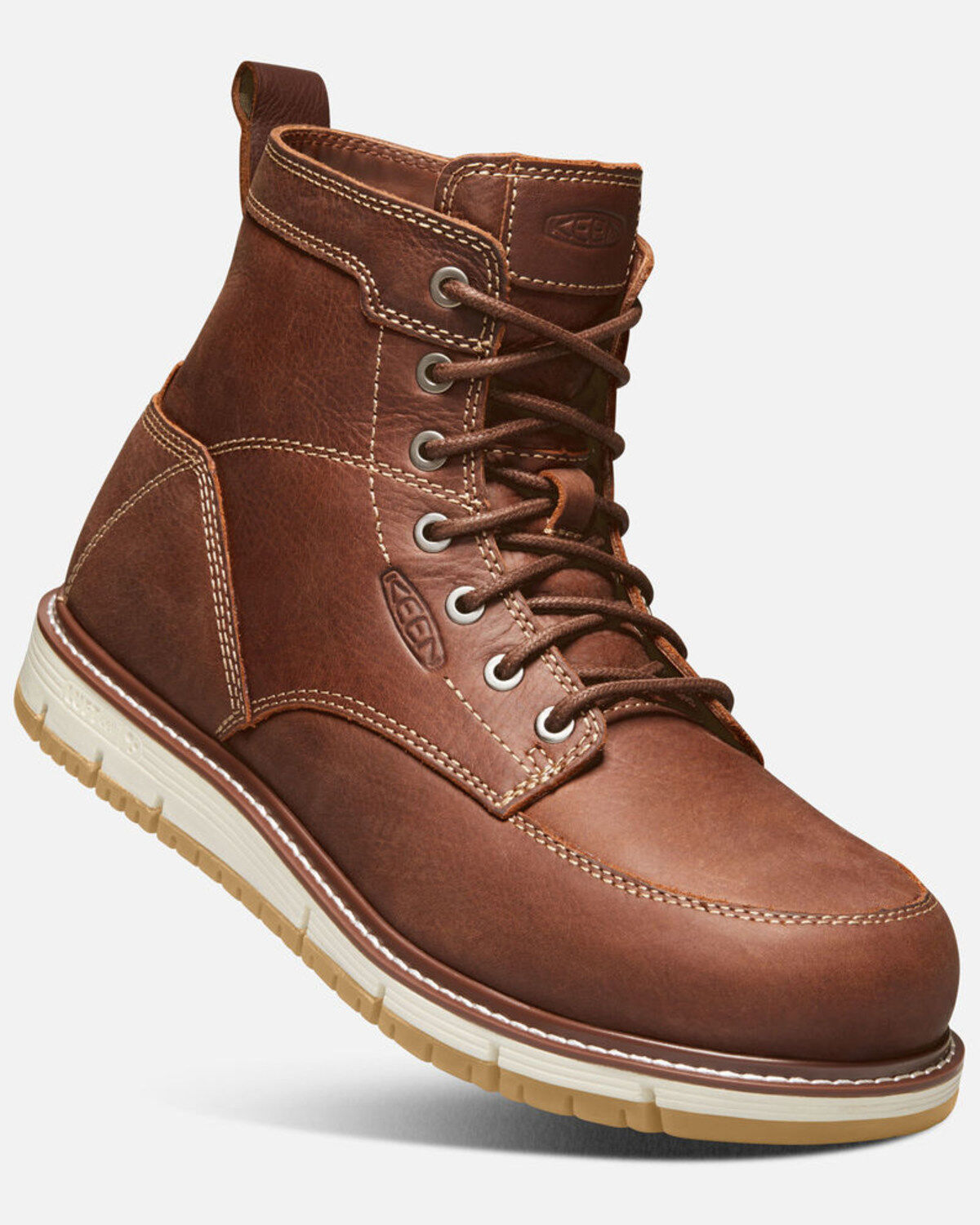 Keen Men's San Jose Work Boots - Aluminum Toe, Lt Brown, hi-res