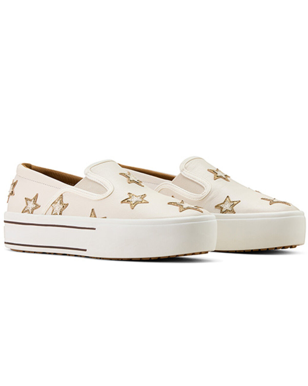 Image #4 - Ariat Women's Skylar Star Slip-On Casual Shoes, Ivory, hi-res