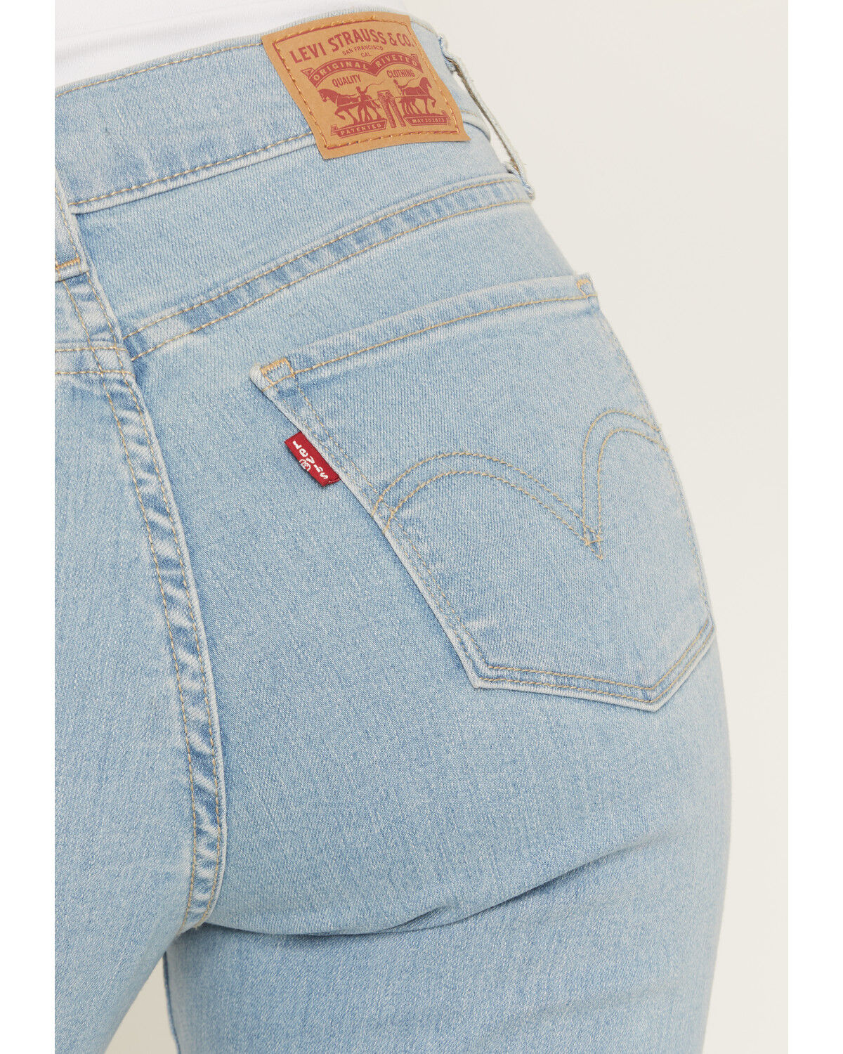 Image #4 - Levi's Women's Classic Light Wash Mid Rise Bootcut Stretch Denim Jeans, Light Wash, hi-res