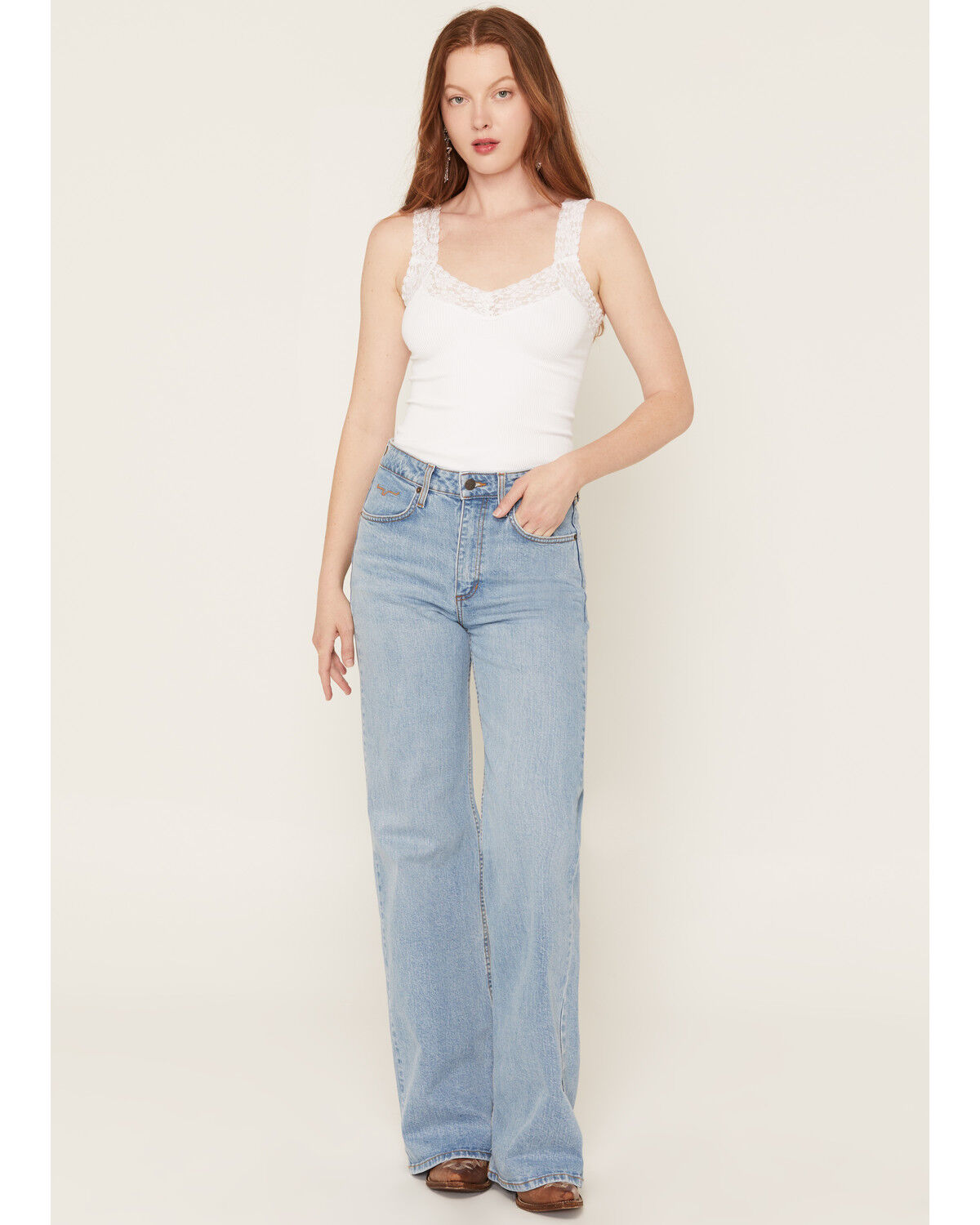 Kimes Ranch Women's Light Wash Zoey High Rise Wide Denim Jeans, Light Wash, hi-res