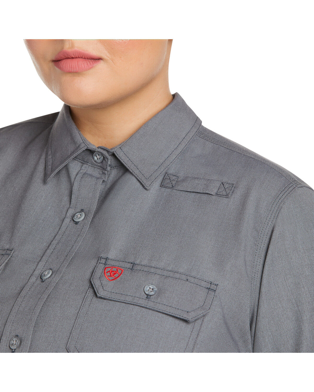 Image #3 - Ariat Women's FR Featherlight Long Sleeve Work Shirt - Plus, , hi-res