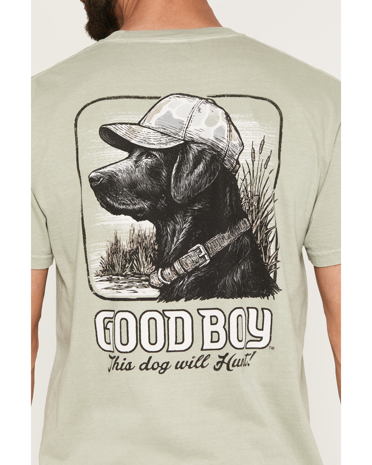 Image #4 - Buckwear Men's Good Boy Dog Will Hunt Short Sleeve Graphic T-Shirt, Olive, hi-res