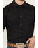 Image #3 - Gibson Men's Solid Short Sleeve Western Shirt - Tall, Black, hi-res