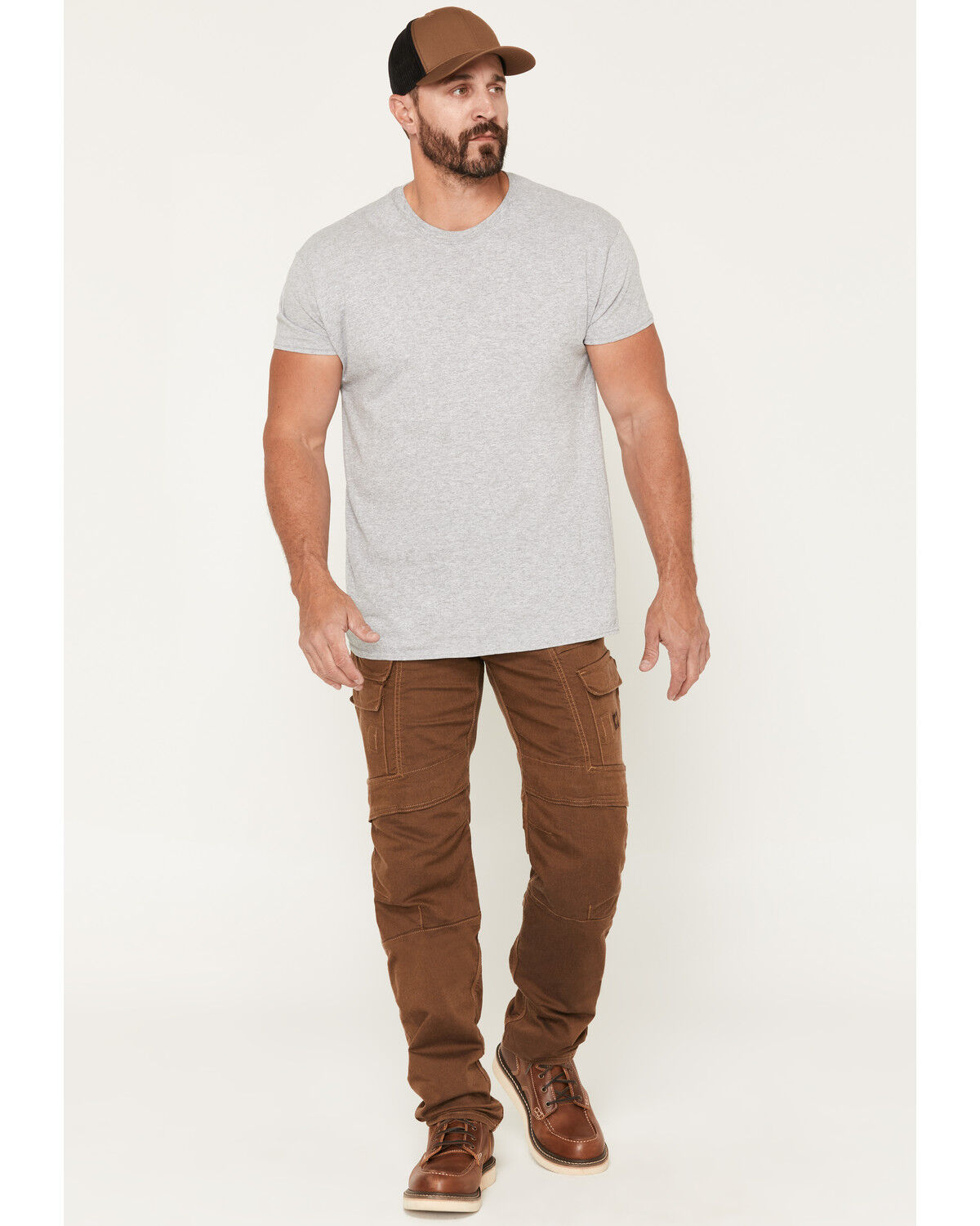 Strauss Men's E.S. Vintage Cargo Work Pants, Brown, hi-res