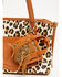 Image #2 - Wrangler X Boot Barn Cowhide Mini Handbag Charm, Brown, hi-res