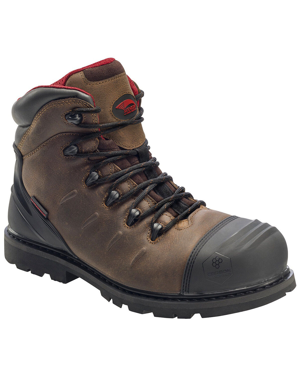 Avenger Men's Waterproof Work Boots - Composite Toe, Brown, hi-res