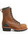 Image #2 - Hawx Men's 9" Lineman Logger Work Boots - Composite Toe, Medium Brown, hi-res