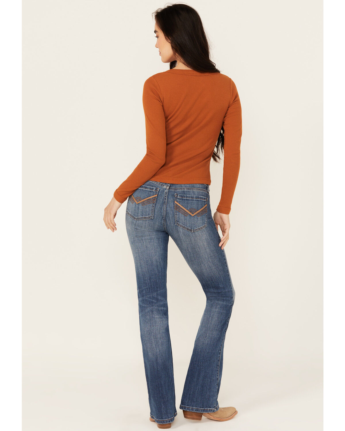 Image #3 - Idyllwind Women's Bayside Rebel Mid Rise Bootcut Super Stretch Denim Jeans, Medium Wash, hi-res