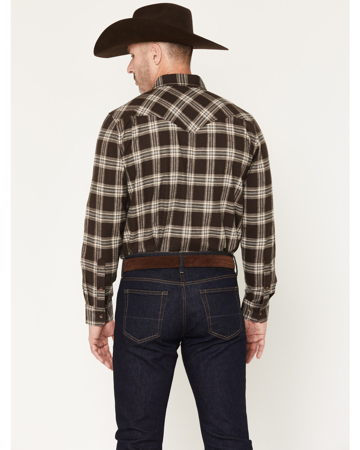 Image #4 - Cody James Black 1978&reg; Men's McCone Plaid Print Long Sleeve Button-Down Flannel Shirt, Dark Brown, hi-res