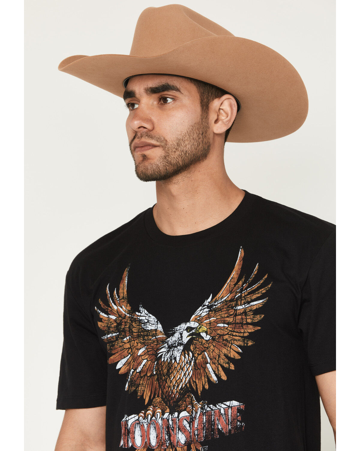 Image #2 - Moonshine Spirit&reg; Men's Soaring Eagle Short Sleeve Graphic T-Shirt, Black, hi-res