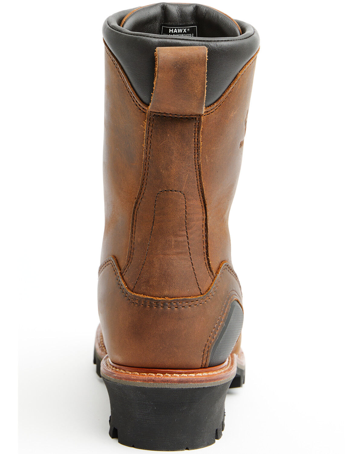 Image #5 - Hawx Men's 9" Lineman Logger Work Boots - Composite Toe, Medium Brown, hi-res
