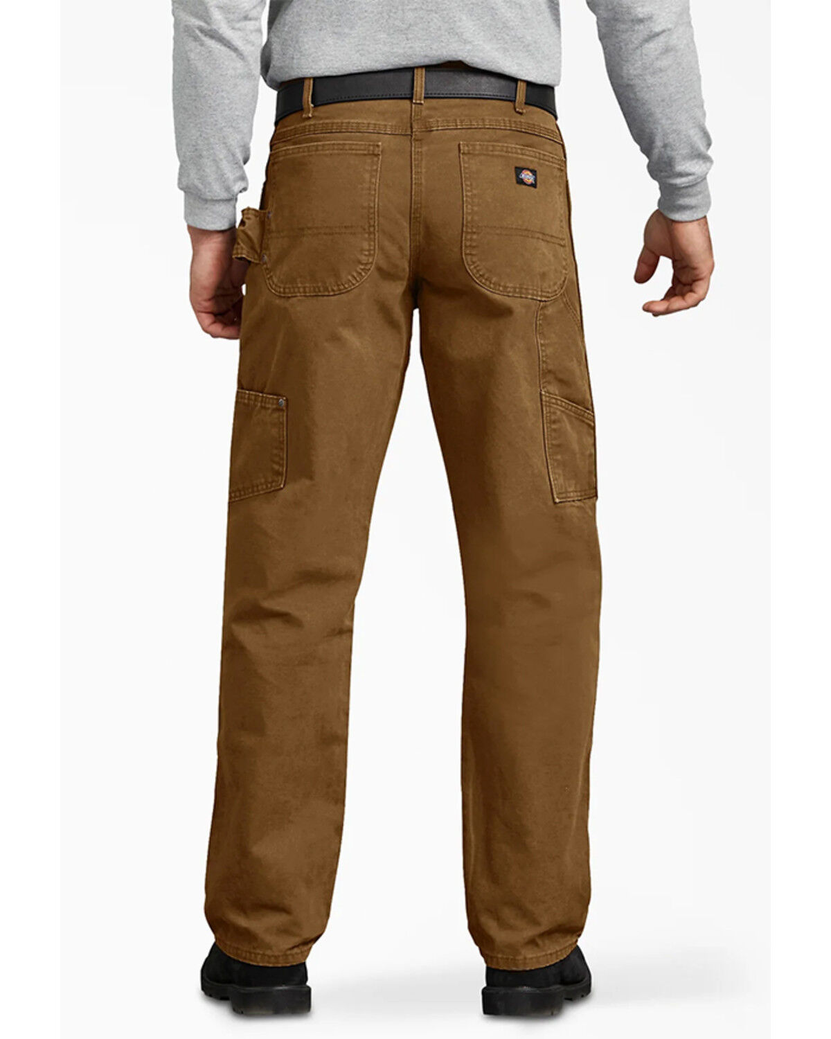 Image #2 - Dickies Men's Relaxed Fit Sanded Duck Carpenter Pants, Brown, hi-res