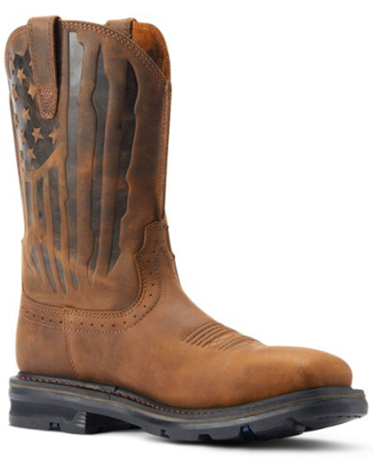 Ariat Men's Sierra Shock Shield Western Boots - Steel Toe, Brown, hi-res