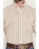 Image #3 - George Strait by Wrangler Men's Striped Short Sleeve Button-Down Stretch Western Shirt, Tan, hi-res
