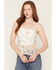 Image #1 - Cleo + Wolf Women's Floral Print Peplum Tank, Ivory, hi-res