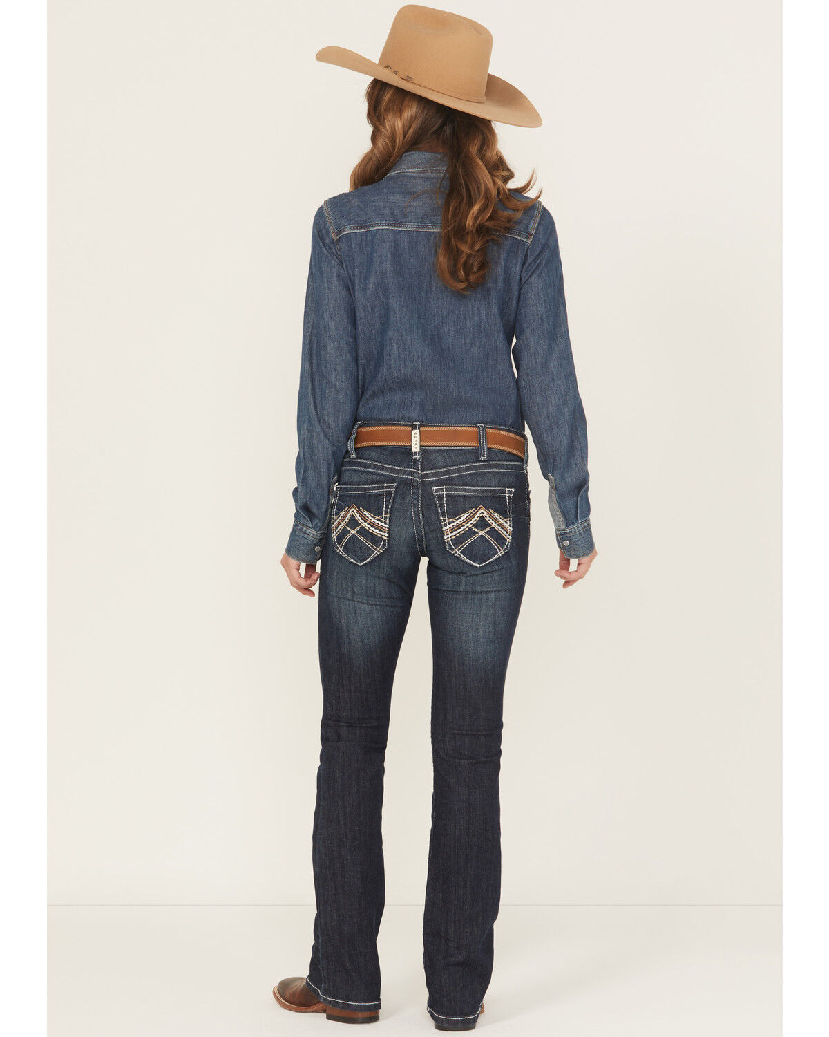 Image #3 - Ariat Women's Rosy Whipstitch Boot Cut Jeans, Blue, hi-res