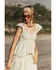 Image #2 - Cleo + Wolf Women's Flutter Solid Sleeveless Shirt, Ivory, hi-res