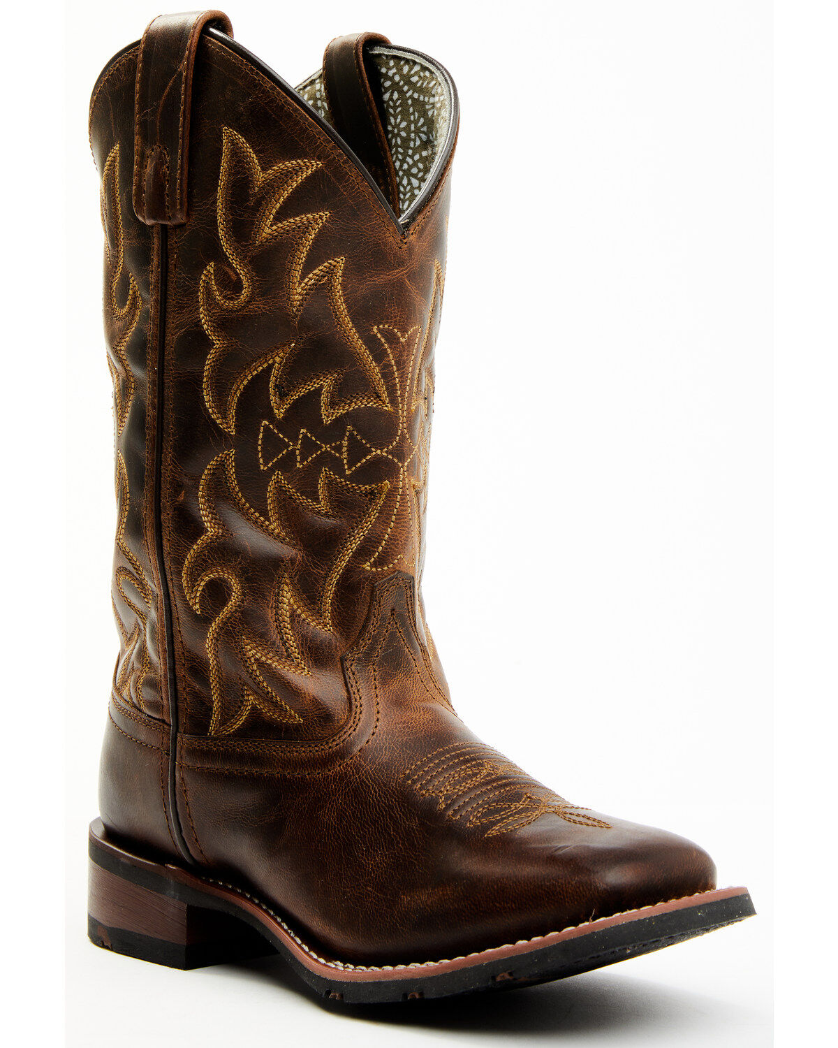 Laredo Women's Anita Western Performance Boots - Broad Square Toe, Tan, hi-res