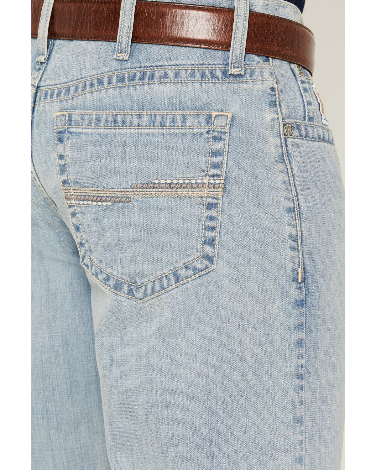 Image #4 - Cinch Men's White Label Light Wash Relaxed Straight Leg Stretch Denim Jeans, Light Wash, hi-res