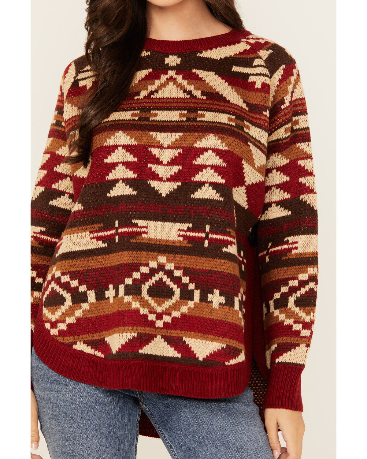 Image #3 - Cotton & Rye Women's Southwestern Print Button Sweater, , hi-res